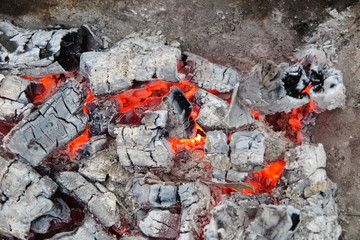Live coals