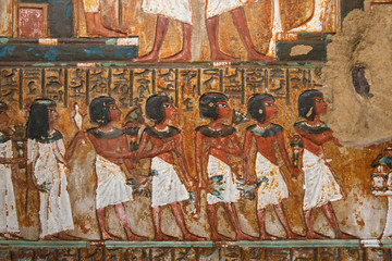 ancient Egyptian mural painting
