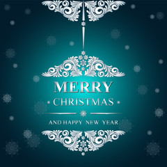 Poster Merry Christmas and Happy New Year