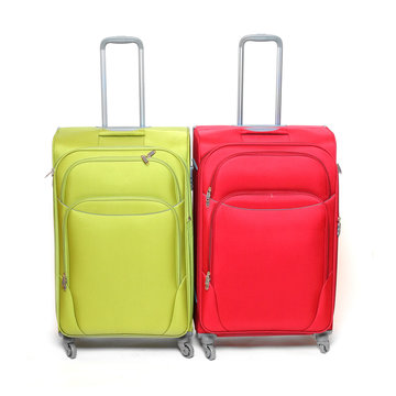 Two travel bags isolated on white background.