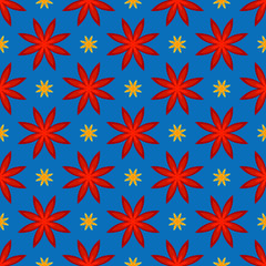 Abstract Seamless geometric floral pattern