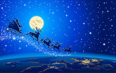 Christmas Santa Closer to the Earth