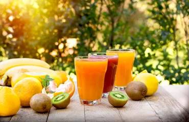 Foto auf Acrylglas Saft Healthy drinks - beverages (fruit juices)