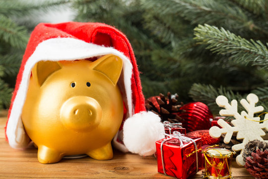 Piggy bank Christmas