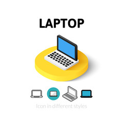 Laptop icon in different style