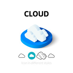 Cloud icon in different style