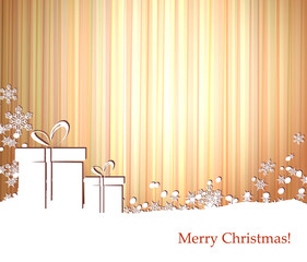 Card/border  in a winter holidays  style with snowflakes
