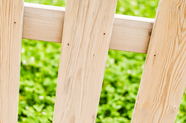 details of a wooden fence
