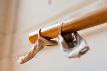 ballet shoes on beam