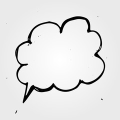 Vector abstract bubble isolated, hand drawn