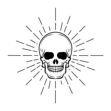 Vintage Skull Label