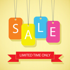 SALE poster labels with white letters
