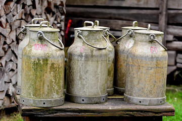 Vintage milk cans