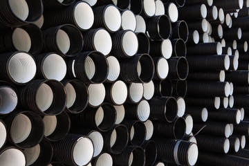 Background of plastic pipes