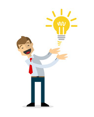 Vector of businessman release idea