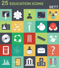 Set of 25 high quality education icons.