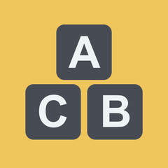 Three squares with the letters ABC icon.
