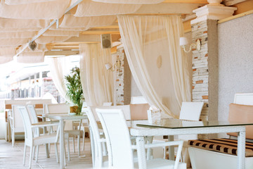 Romantic restaurant interior