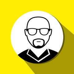 Young people cartoon silhouette 