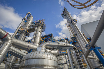 Process area of refinery plant