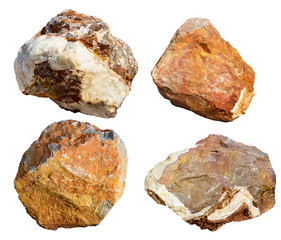 big granite rock stone isolated