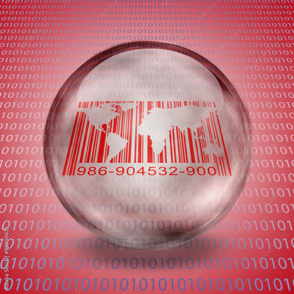 Poster world barcode with binary