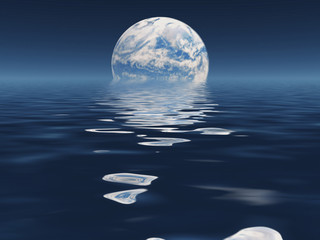 Terraformed Moon from Earth or Exo Solar Planet