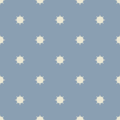 Seamless geometric pattern of circles with rays.