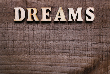 Fototapeta premium Dreams Wooden Background