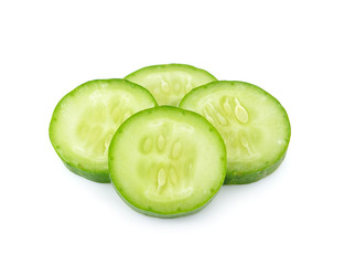 cucumbers slice on white background