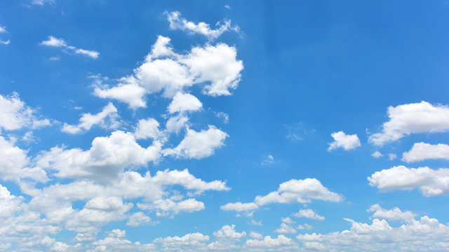 Bright sky and white cloud panorama