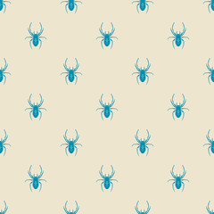 Seamless geometric pattern with a spider.