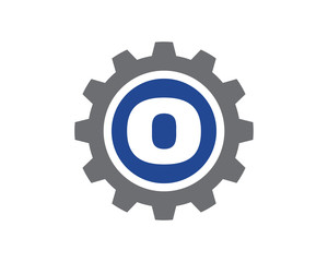 Obraz premium O Letter Gear Logo