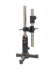 vintage metal stand in scientific use