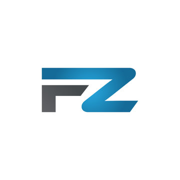 FZ company linked letter logo blue
