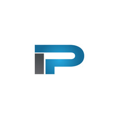 IP company linked letter logo blue