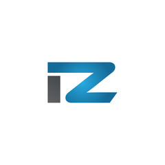 IZ company linked letter logo blue