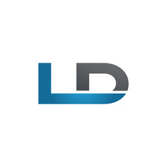 Obraz premium LD company linked letter logo blue