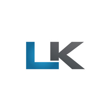 LK company linked letter logo blue