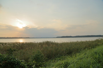 印旛沼の夕景
