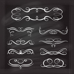 Vector calligraphic design elements.
