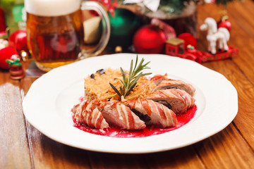 sausages with cabbage