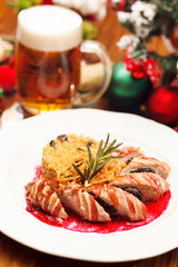 sausages with cabbage