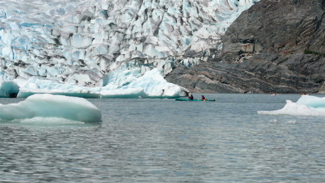 Two person kayak Mendenhall Glacier Juneau Alaska HD 7053