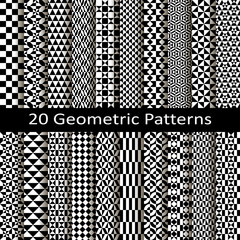 set of twenty geometric patterns