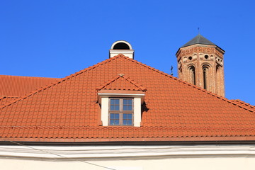 Fototapeta na wymiar Red roof
