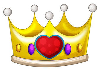 Cartoon fairy tale element - crown - illustration for the children