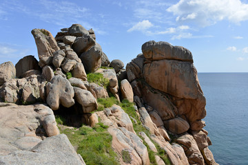 Pink rocks of Ploumanac'h in France