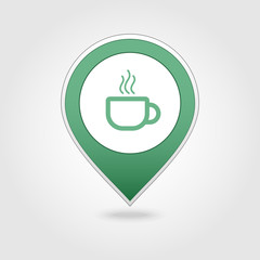 Cap of Tea or Coffee map pin icon