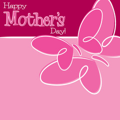 Hand Drawn Happy Mother's Day card in vector format.